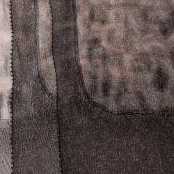 Fendi Leopard Print Zucca Silk Scarf