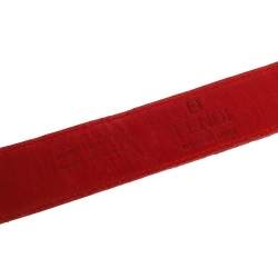 Pre Owned Fendi Pink/Red Zucca Canvas FF Buckle Belt 80 CM