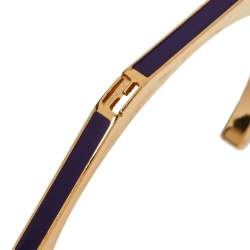 Pre Owned سوار فندي بنفسجي ذهبي اللون مفتوح مقاس صغير - سمول