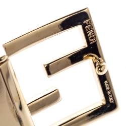 Pre Owned Fendi Multicolor Zucca Coated Canvas FF Logo Belt 80CM