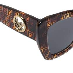 مملوكة مسبقًا نظارة شمسية فندي"أف إيز فندي أف أف0327/أس" عين قطة عاكسة رصاصي و زوكا بني