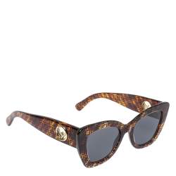 مملوكة مسبقًا نظارة شمسية فندي"أف إيز فندي أف أف0327/أس" عين قطة عاكسة رصاصي و زوكا بني