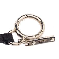 Pre Owned Fendi Yellow Fur and Leather Eyes Bug Bag Charm   