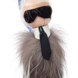 Pre Owned Fendi Multicolor Fur and Leather Mini Karlito Bag Charm