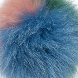 Pre Owned Fendi Multicolor Fur and Leather Bag Charm and Key Holder