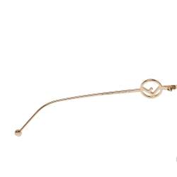 Pre Owned Fendi Gold Tone/ Gold Mirrored FF 0323 Cat Eye Sunglasses