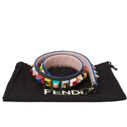 Pre Owned Fendi Multicolor Leather Studded Strap You Shoulder Bag Strap