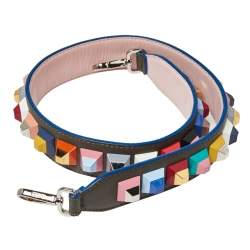 Pre Owned Fendi Multicolor Leather Studded Strap You Shoulder Bag Strap