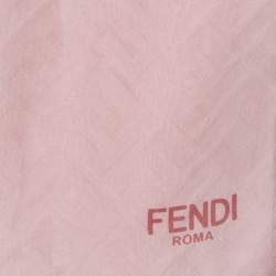 مملوكة مسبقًا وشاح فندي حرير جاكار أف أف نمط متدرج وردي