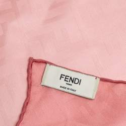 مملوكة مسبقًا وشاح فندي حرير جاكار أف أف نمط متدرج وردي