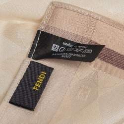 مملوكة مسبقًا Fendi Beige FF Diamond Patterned Cotton Handkerchief