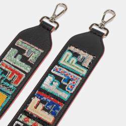 Pre Owned Fendi Multicolor Fun Fair Sequins Embellished Leather Strap You Shoulder Bag Strap