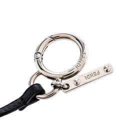 Pre Owned Fendi Monochrome Fox & Mink Fur Mini Karlito Bag Charm