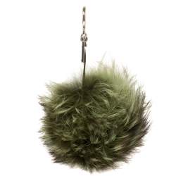 Pre Owned Fendi Multicolor Fur Gold Tone Monster Bug Bag Charm