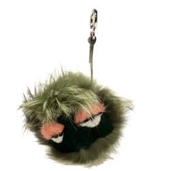 Pre Owned Fendi Multicolor Fur Gold Tone Monster Bug Bag Charm