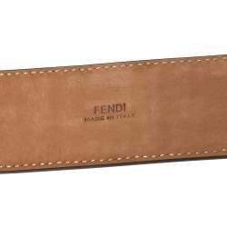 Pre Owned حزام فندي زوكا أسود منقوش بالشعار 80 سم