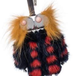 Pre Owned Fendi Multicolor Fur and Leather Monster Sweater Bag Charm 