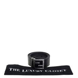 مملوكة مسبقًا Fendi Grey Zucca Coated Canvas FF Buckle Reversible Belt 90CM 