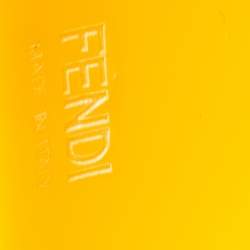 Fendi Yellow Resin Zucca Cuff Bracelet