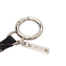 Pre Owned Fendi Cream White/Black Fur and Leather Prisma Monster Bag Charm