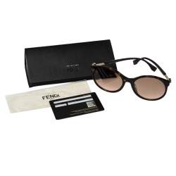 مملوكة مسبقًا Fendi Dark Havana Acetate FF 0362/F/S F is Fendi Round Sunglasses