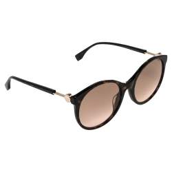 مملوكة مسبقًا Fendi Dark Havana Acetate FF 0362/F/S F is Fendi Round Sunglasses