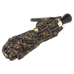 Pre Owned مظلة فندي قابلة للطي زوكا بني