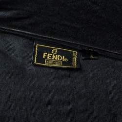 Pre Owned Fendi Black Zucca Folding Umbrella