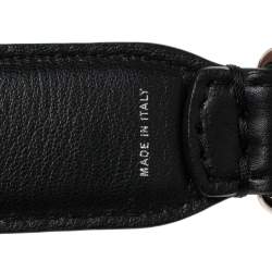 Pre Owned Fendi Black Leather Studded Mini You Bag Strap