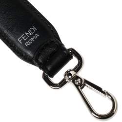 Pre Owned Fendi Black Leather Studded Mini You Bag Strap