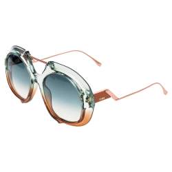 Pre Owned Fendi Tropical Shine FF 0316/S Aviator Sunglasses