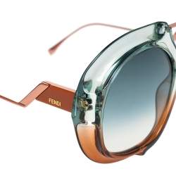 Pre Owned Fendi Tropical Shine FF 0316/S Aviator Sunglasses