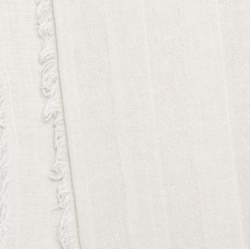 Pre Owned شال فندي كشمير وقطن طبقات مخطط لوريكس أبيض 