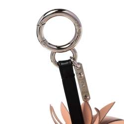 Pre Owned Fendi Blue Fur & Leather Pineapple Bag Charm
