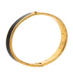 Pre Owned Fendi The Fendista Bicolor Enamel Gold Tone Bracelet L