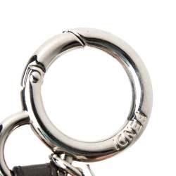 Pre Owned Fendi Grey Fox Fur Alphabet Pom-Pom Bag Charm