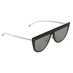 Fendi Silver Tone/Black FF 0372/S Defender Oval Sunglasses