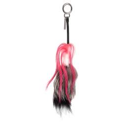 Pre Owned Fendi Multicolor Fur and Leather Karlito Bag Charm