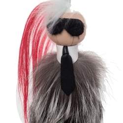 Pre Owned Fendi Multicolor Mink Fur Mini Karlito Bag Charm