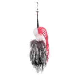 Pre Owned Fendi Multicolor Mink Fur Mini Karlito Bag Charm