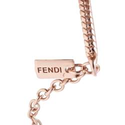 مملوكة مسبقًا سوار فندي باغويت معدن ذو لون ذهبي وردي مقاس كبير (لارج)