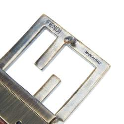 Pre Owned حزام فندي كانفاس زوكا بني إبزيم أف أف 85 سم