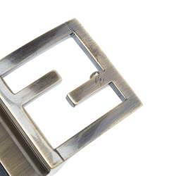 Pre Owned حزام فندي كانفاس زوكا بني إبزيم أف أف 85 سم