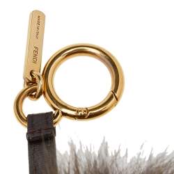 Pre Owned Fendi Brown Fox Fur Pom Pom Bag Charm