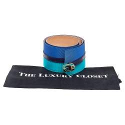 Pre Owned حزام خصر فندي جلد ونايلون متعدد الألوان 85 سم عريض