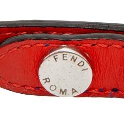 مملوكة مسبقًا Fendi Bicolor Leather Monster Eye Reversible Wrap Unisex Bracelet