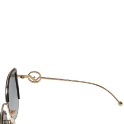 Pre Owned Fendi Gold Tone/ Bicolor Gradient FF0290/S Cat Eye Sunglasses