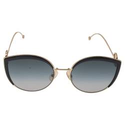 Pre Owned Fendi Gold Tone/ Bicolor Gradient FF0290/S Cat Eye Sunglasses
