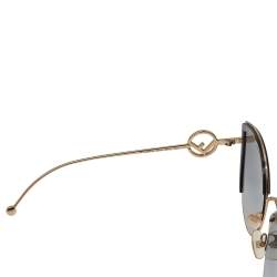 Pre Owned Fendi Gold Tone/ Bicolor Gradient FF0290/S Cat Eye Sunglasses