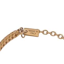 Fendi Gold Tone Baguette Bracelet 